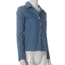 Plus Size Women Blue Long Sleeved Shirt Blusas Femininas Ladies Long Sleeve Backless Blouses Shirt Tops EF8