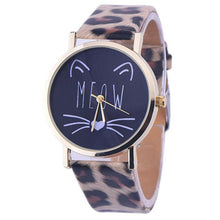 Popular Watch Gift Cat Pattern Ladies Leather Band Analog Quartz Wrist Watch Montre Femme Clock Women FastShipping EF8