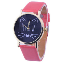 Popular Watch Gift Cat Pattern Ladies Leather Band Analog Quartz Wrist Watch Montre Femme Clock Women FastShipping EF8
