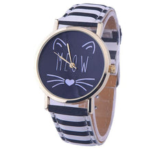 Popular Watch Gift Cat Pattern Ladies Leather Band Analog Quartz Wrist Watch Montre Femme Clock Women FastShipping EF8