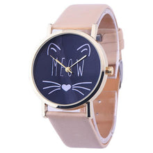 Popular Watch Gift Cat Pattern Ladies Leather Band Analog Quartz Wrist Watch Montre Femme Clock Women FastShipping EF8