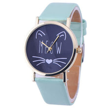 Popular Watch Gift Cat Pattern Ladies Leather Band Analog Quartz Wrist Watch Montre Femme Clock Women FastShipping EF8