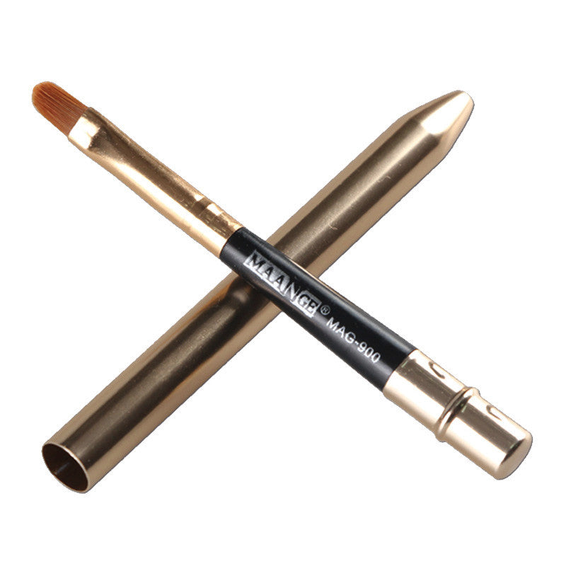 Pro 2pc Makeup Brushes Set Powder Foundation Eyeshadow Eyeliner Lip Brush Cosmetic Kit Beauty Tool Glod/Sliver EF8