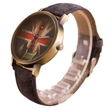 Retro Fashion UK Flag Watch Relogio Feminino Clock Wrist Women Watches Men Quartz Watches Reloj Mujer Motre Femme Luxe EF8