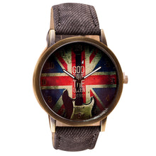 Retro Fashion UK Flag Watch Relogio Feminino Clock Wrist Women Watches Men Quartz Watches Reloj Mujer Motre Femme Luxe EF8