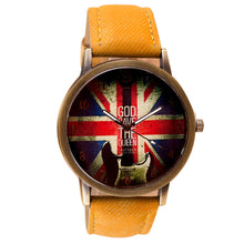 Retro Fashion UK Flag Watch Relogio Feminino Clock Wrist Women Watches Men Quartz Watches Reloj Mujer Motre Femme Luxe EF8