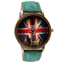 Retro Fashion UK Flag Watch Relogio Feminino Clock Wrist Women Watches Men Quartz Watches Reloj Mujer Motre Femme Luxe EF8