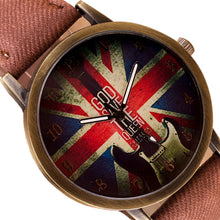 Retro Fashion UK Flag Watch Relogio Feminino Clock Wrist Women Watches Men Quartz Watches Reloj Mujer Motre Femme Luxe EF8