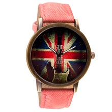 Retro Fashion UK Flag Watch Relogio Feminino Clock Wrist Women Watches Men Quartz Watches Reloj Mujer Motre Femme Luxe EF8