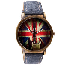 Retro Fashion UK Flag Watch Relogio Feminino Clock Wrist Women Watches Men Quartz Watches Reloj Mujer Motre Femme Luxe EF8