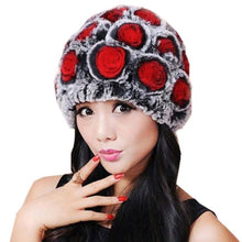 Hat Women Fur Cap Warm Plus Handmade Warm Caps For Women Thicken Caps Ladies Beanie Rex Rabbit Fur Hat EF8