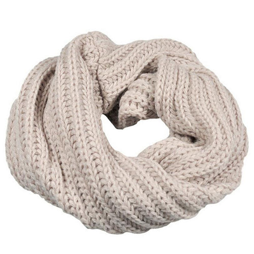 Knitted Circle Wool Scarf Shawl Wrap Warm Collar EF8