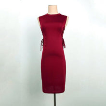 Women's Sleeveless Sexy Bandage Hollow Out Dresses Party Night Club Dress Vestidos Verano Mujer EF8