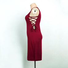 Women's Sleeveless Sexy Bandage Hollow Out Dresses Party Night Club Dress Vestidos Verano Mujer EF8