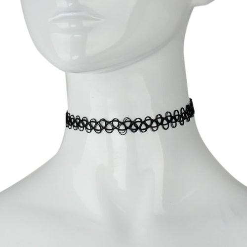 adjustable Fashion Vintage Stretch Tattoo Choker Necklace Bracelet Retro Gothic Punk Elastic Gift women luxury necklace EF8