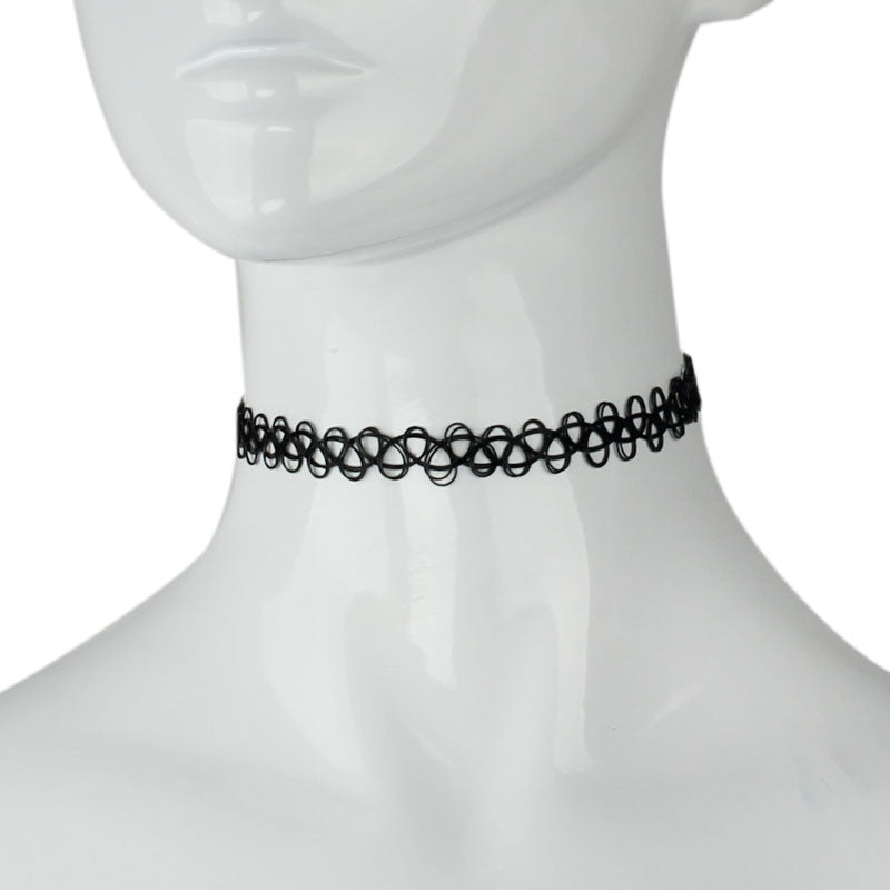 adjustable Fashion Vintage Stretch Tattoo Choker Necklace Bracelet Retro Gothic Punk Elastic Gift women luxury necklace EF8