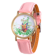 geneva butterfly flower print watch women ladies fashion dress quartz wrist Watch fast shipping EF8