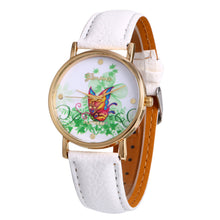 geneva butterfly flower print watch women ladies fashion dress quartz wrist Watch fast shipping EF8