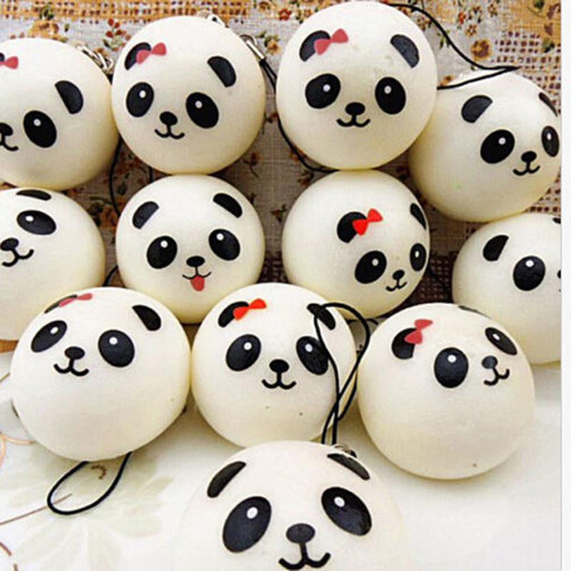Jumbo P a Squishy Charms Kawaii Buns Bread Cell Phone Key Bag Strap Pendant Squishes Bag Parts   Accessories 4 cm EF8