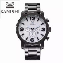 KANISHI Business Quartz watch Men sport Military Watches Men Stainless Steal Strap army wristwatch clock hours Complete EF8