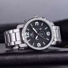 KANISHI Business Quartz watch Men sport Military Watches Men Stainless Steal Strap army wristwatch clock hours Complete EF8