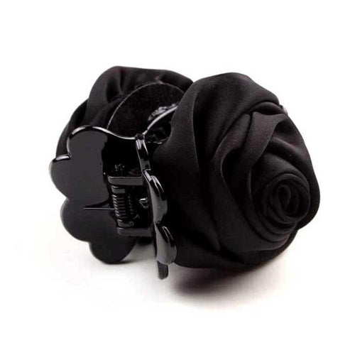 Korean Beauty Ribbon Rose Flower Bow Jaw Clip Barrette Hair Claws for Women Headwear Hair Accessories EF8
