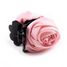 Korean Beauty Ribbon Rose Flower Bow Jaw Clip Barrette Hair Claws for Women Headwear Hair Accessories EF8