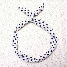 Korean Dots Bunny Rabbit Ear Ribbon Headwear Hairb  Metal Wire Scarf Headb  Hair B  Accessories  EF8