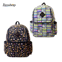 Korean Lovely Printing Canvas School Rucksack Youth Women Backpacks Shoulder Bag Fast Shipping EF8