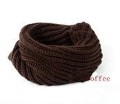 Korean scarf women Warm Knit Neck Circle Wool Blend Cowl Snood Ring Scarves Long Scarf Shawl Wrap EF8