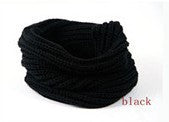 Korean scarf women Warm Knit Neck Circle Wool Blend Cowl Snood Ring Scarves Long Scarf Shawl Wrap EF8
