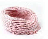 Korean scarf women Warm Knit Neck Circle Wool Blend Cowl Snood Ring Scarves Long Scarf Shawl Wrap EF8