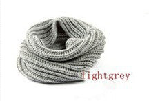 Korean scarf women Warm Knit Neck Circle Wool Blend Cowl Snood Ring Scarves Long Scarf Shawl Wrap EF8