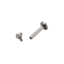 Labret Ring 16G surgical Stainless Steel Clear Crystal internally thread Lip Ring Piercing Star Labret Rings 2PCS EF8