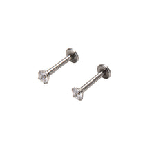 Labret Ring 16G surgical Stainless Steel Clear Crystal internally thread Lip Ring Piercing Star Labret Rings 2PCS EF8
