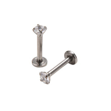 Labret Ring 16G surgical Stainless Steel Clear Crystal internally thread Lip Ring Piercing Star Labret Rings 2PCS EF8