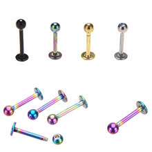 Labret Ring Surgical Tragus Earring Lip Ring Stainless Steel Gold Ball Spike Labret Bar Internally Body Piercing Jewelry  EF8