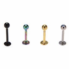 Labret Ring Surgical Tragus Earring Lip Ring Stainless Steel Gold Ball Spike Labret Bar Internally Body Piercing Jewelry  EF8