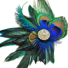 Lady Rhinestones Peacock Feather Bridal Weddings Hair Clip Pin Hairpin EF8