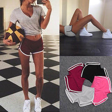 Leisure Women Cotton Sports Shorts Contrast Binding Side Split Elastic Waist Loose Casual Shorts Yo-Ga Short EF8