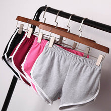 Leisure Women Cotton Sports Shorts Contrast Binding Side Split Elastic Waist Loose Casual Shorts Yo-Ga Short EF8