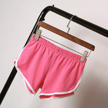 Leisure Women Cotton Sports Shorts Contrast Binding Side Split Elastic Waist Loose Casual Shorts Yo-Ga Short EF8