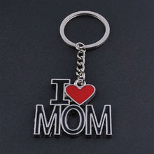 Letter I LOVE MOM keychains metal key rings lovely mother's day gift souvenir key chain personlized heart key holder EF8