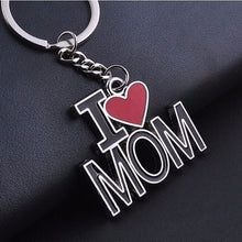 Letter I LOVE MOM keychains metal key rings lovely mother's day gift souvenir key chain personlized heart key holder EF8