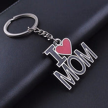 Letter I LOVE MOM keychains metal key rings lovely mother's day gift souvenir key chain personlized heart key holder EF8