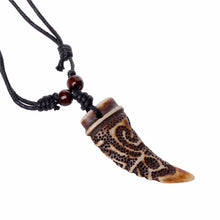 Light Brown Yak bone carving Dragon Totem Pendant Supporter talismans Necklace Jewelry For Women Men EF8