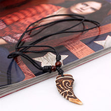 Light Brown Yak bone carving Dragon Totem Pendant Supporter talismans Necklace Jewelry For Women Men EF8