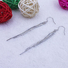 Long Dangle Earings For Women Lady Girl Jewelry Hotsale Chic Silver Three-Wire Tassel Hook Earring EF8