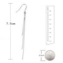 Long Dangle Earings For Women Lady Girl Jewelry Hotsale Chic Silver Three-Wire Tassel Hook Earring EF8