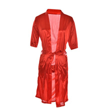 Long Red White Black Sexy SILK Kimono Dressing Gown Bath Robe Babydoll Lingerie Nightdress  EF8